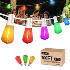 Achin Colored Outdoor String White Cord 100FT Multicolor Patio Lights... New. Price: $92.63.