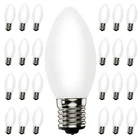 25 Pack C9 Christmas White Led Light Bulb,vintage Warm Plastic Repla... New. Price: $37.15.