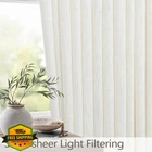 Dancurton 40X58" Cream Linen Pleated Curtains, 2 Panel Semi Sheer Drapes New. Price: $73.99.