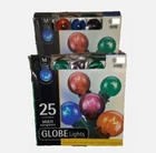 Classic 2004 25 Multi Colored Transparent String Globe Lights 1.5" Bulbs Target New. Price: $36.99.