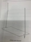 Pottery Barn Outdoor Tabletop String Light Holder Metal Posts S/2 Black 5' #W601 New. Price: $80.49.