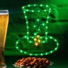 Lamphome 50L 15'' St. Patrick's Day Lighted Window Decoration Shamrock Hat New. Price: $40.10.