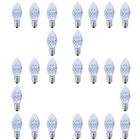 Aiddomm 25 C7 Cool White Led Christmas Light Bulbs, Faceted, 0.7W, Dimmable New. Price: $24.30.