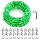 Hannger 3/16" Wire Rope Clip Clamp, 100 Ft Green Pvc Coated Steel Cable... New. Price: $64.39.