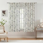 New Best Kayne Studio Botanical Print Semi Sheer Curtains Blue Grey Floral Leaf. Price: $53.27.