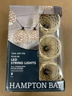10-LIGHT Ft. Outdoor/indoor Plug-in Round Globe Bulb Led Rattan String New. Price: $24.00.