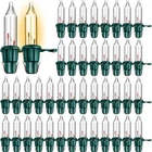 Mudder 60 Count Christmas Replacement Mini Light Bulbs With Base Tree New. Price: $19.99.