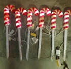 2010 Intertek Christmas Pathway Lights Candycane 9" Indoor/outdoor Set Of 6 Euc Used. Price: $32.96.