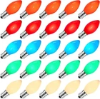 25 Pack Led Light Bulbs, Multicolor Vintage Christmas C7, New. Price: $31.99.