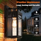 Verron Outdoor Wall Lanterns Exterior Waterproof Light 2 Pack - Black Used. Price: $58.18.