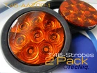 Tecniq 2PK Amber 4" Round Flashing Strobe Warning Grommet Mount Led Lights New. Price: $58.99.