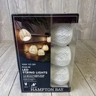 Hampton Bay 11 Ft. Plug-in Mini Bulb Led Natural Fiber Shades String Light Ob New. Price: $19.95.