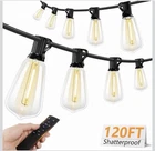 Brightever 120FT Led Outdoor String Lights With Remote, Patio ... New. Price: $24.98.