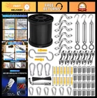 165FT Heavy Duty String Light Hanging Kit, 304 Stainless Steel Cable, 480LB Capa New. Price: $55.99.
