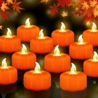 Fall Decorations Led Orange Pumpkin Lights Flameless Candles Indoor Gift 12 Pack New. Price: $20.56.