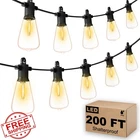 Fooman 100FT Led Patio String Lights Shatterproof Bulbs X2 New. Price: $281.99.