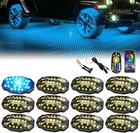 Winunite 12 Pods Rgbw Rock Lights, 27 Full Angle Chips, 4M Extension Wires Each New. Price: $79.75.