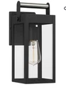 Ashley Harbour ASH3163A 12.5 In. Outdoor Wall Lantern, Black New. Price: $39.99.