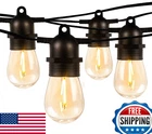 Lepro S14 Outdoor String Lights 50FT, 15 Led Shatterproof Edison Bulbs, Warm Whi New. Price: $63.45.
