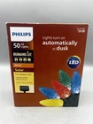 Philips 50CT Led Solar Faceted C6 String Lights Multi Color New Open Box. Price: $24.99.