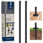 Two 10 Ft. String Light Poles, Black New. Price: $105.99.