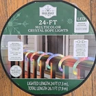 Indoor/outdoor Led Christmas Multi-color Rope Lights Cool White 24' Holiday Time New. Price: $24.99.
