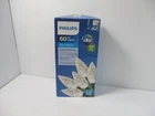 Philips 60 Count C6 Lights Warm White Led 19.6FT Christmas Faceted 4.8W Open. Price: $11.99.