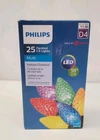 Philips 25 Faceted C9 String Lights Led Multi Color Christmas Indoor/outdoor New Open. Price: $18.74.