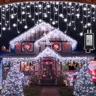 1620 Led Christmas Outdoor Lights With 360 Drops, 164FT Hanging Curtain Light... New. Price: $203.09.