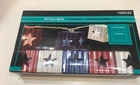 Allen + Roth, 10 Ct - Star Cutout Red White Blue Metal Box Shades String Lights New. Price: $18.00.