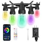 50FT Rgbw Outdoor Dimmable String Lights Patio Waterproof W/ App Control New. Price: $42.88.