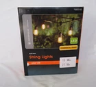 Portfolio String Lights Solar Led Black Waterproof Outdoor 10 Sockets 27 Feet Open. Price: $23.99.
