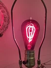Edison/marconi Antique Mazda Red Carbon Nipple Tip Med. Base E26 Light Bulb Used. Price: $44.95.