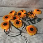Vintage Sunflower Blow Mold String Lights Garden Party Camping Rv Set Of 10 Used. Price: $29.99.