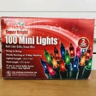 Good Tidings Flashing 100 Mini Color Lights Christmas Green Wire 27 Feet New. Price: $29.50.
