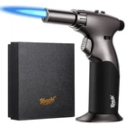 Koackl Dual Flame Butane Lighter, Refillable Kitchen Torch, Black New. Price: $33.52.