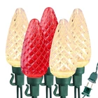 Brizled Red & Warm White C9 Christmas Lights, 33FT 50 Faceted Outdoor Chr... New. Price: $36.16.
