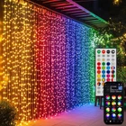 Dazzle Bright 300 Led Rgb Curtain String Lights, Color Changing, Remote & App New. Price: $55.99.