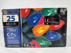 Holiday Seasons 25 Multi Colored C-7 1/2 Christmas String Lights In/outdoor 16FT Open. Price: $24.50.