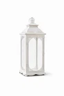 White Metal Candle Lantern 19.5 Tall Farmhouse Home Decor Indoor Only New. Price: $23.40.