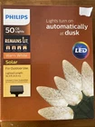 Philips Solar Led Christmas Tree String Lights Turns On Automatic Dusk White New. Price: $19.99.