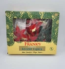 Vintage Franks Christmas 10 Silk Poinsettia Indoor Outdoor String Lights Used. Price: $6.12.