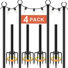 10FT String Poles 4-PACK, Outdoor Lights, Fence, Wall, Deck Mount New. Price: $91.94.
