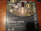 New Hampton Bay 25-LIGHT Ft. Outdoor Plug-in Globe Led G40 Bulb String-light. Price: $24.95.