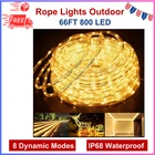 Omika Connectable 66FT 800 Led Rope Lights Outdoor, Warm White Plug New. Price: $38.74.