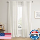 Nanspring Natural Linen Curtains 100 Inches Long For Living Room 2 Panel Set Wit New. Price: $85.61.