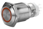 5/8" Silver Stainless Steel Latching Switch W/ Red Angel Eye Light Led 16MM 12V New. Price: $12.99.