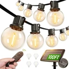 Addlon Solar String Lights Outdoor With Remote, 54 Led 100FT, Black New. Price: $99.40.