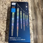 Philips Chromabright 12 Icicle Led Christmas String Lights Indoor Outdoor Smart New. Price: $45.00.