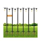6 Pack 9FT String Poles For Outdoor,metal Lights Hanging Pole... Fast Ship New. Price: $104.39.